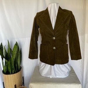 Green Velvet Blazer